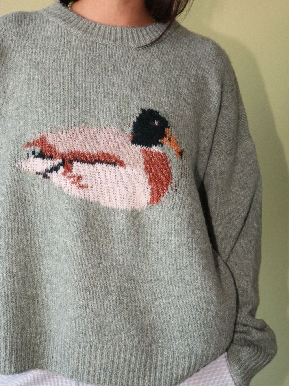Bailey Rose Cozy Duck Sweater Sage S